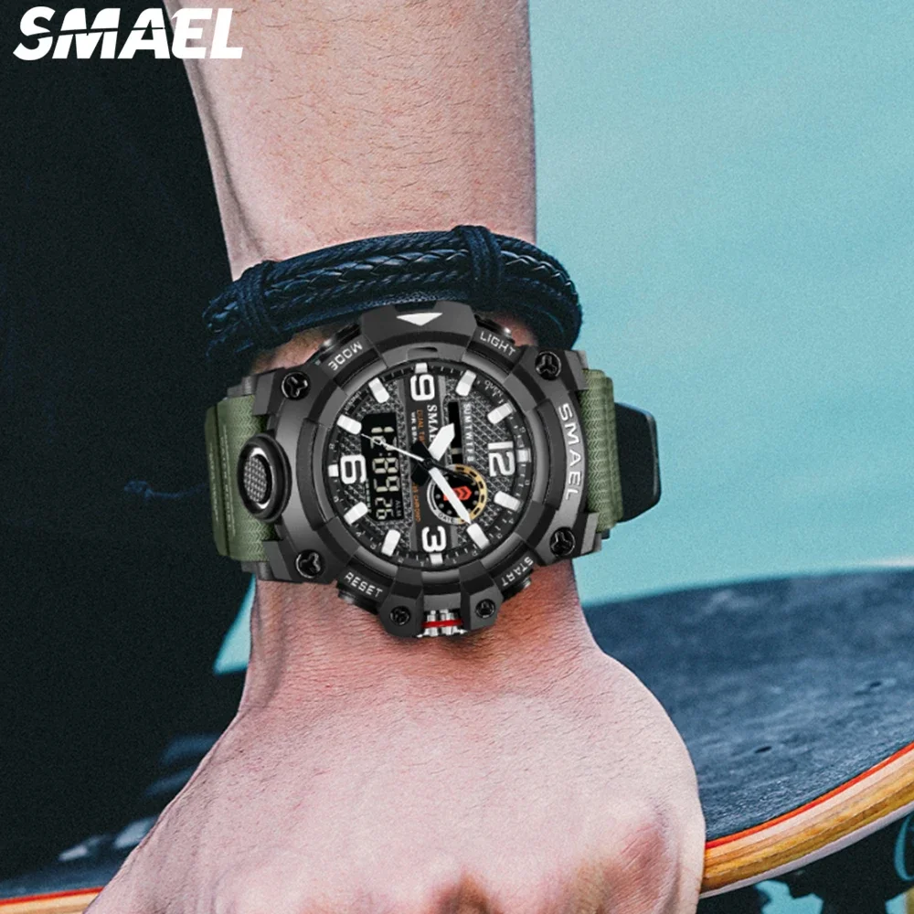 SMAEL 8035  Waterproof Outdoor Digital Electronic Watch Tactical Men\'s Multifunctional Watch Night Glow