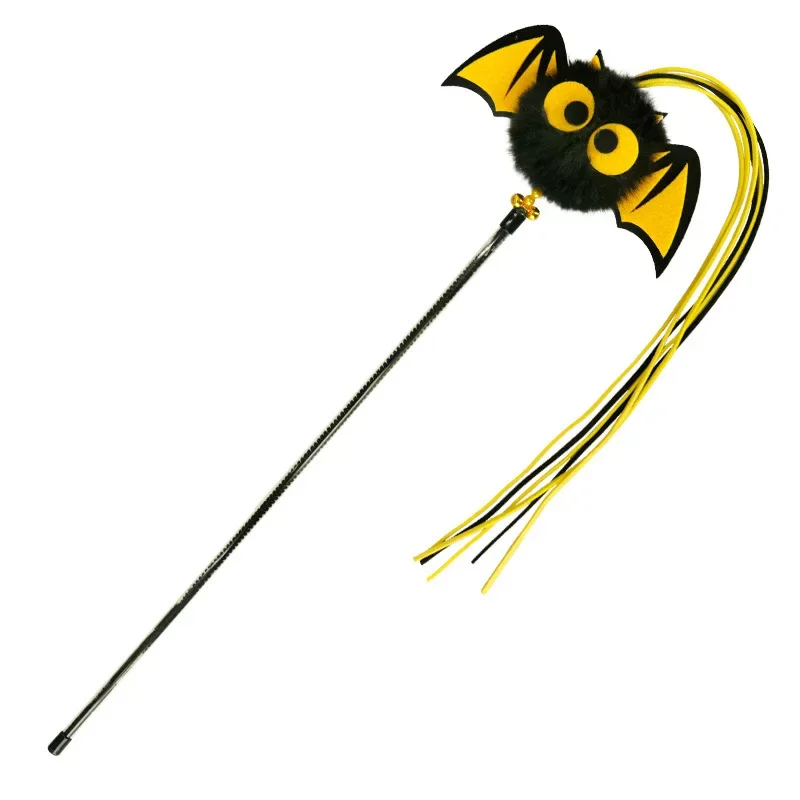 2024 New Cat-teasing Stick Little Cat Toy Monster Bat Wings Halloween Cute Toys for Cats Hairball Lengthening Cat Teaser