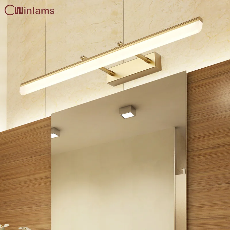 LED Simple Modern Waterproof Anti-fog Retractable Mirror Headlight Dressing Table Bathroom Mirror Cabinet Mirror Sconce Lamp