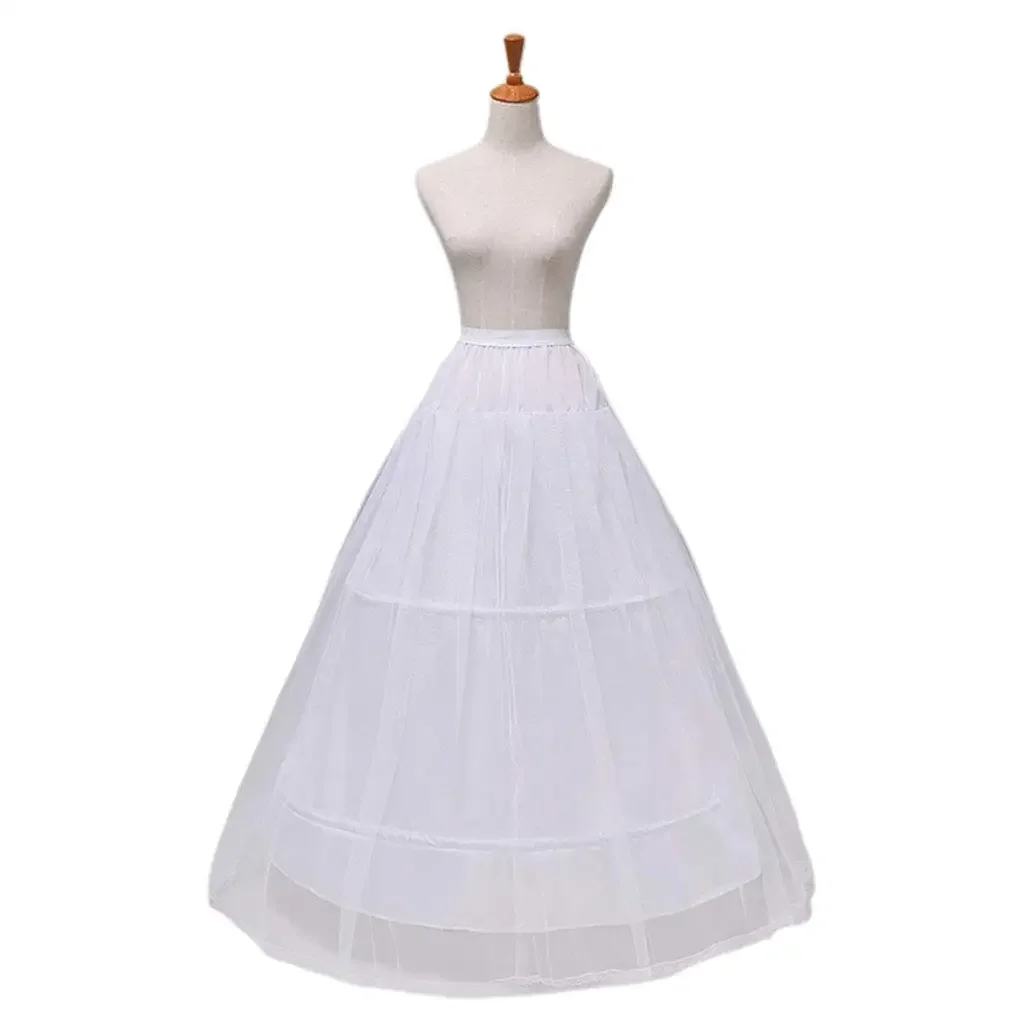 Petticoat 1 Piece 2 Hoops 1-layer Yarn Skirt Bride Bridal Wedding Dress Support Women Costume Skirts Lining Liner