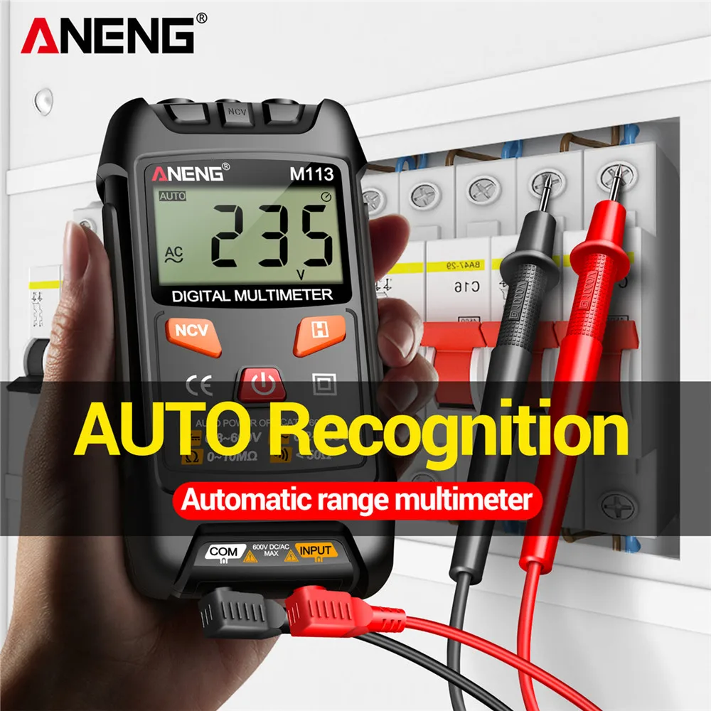 ANENG M113 Inteligentes Mini-Multimeter, digital, 1999, Zählungen, AC/DC-Spannungsmesser, Ohm, NCV, Messgeräte, Stromwerkzeuge