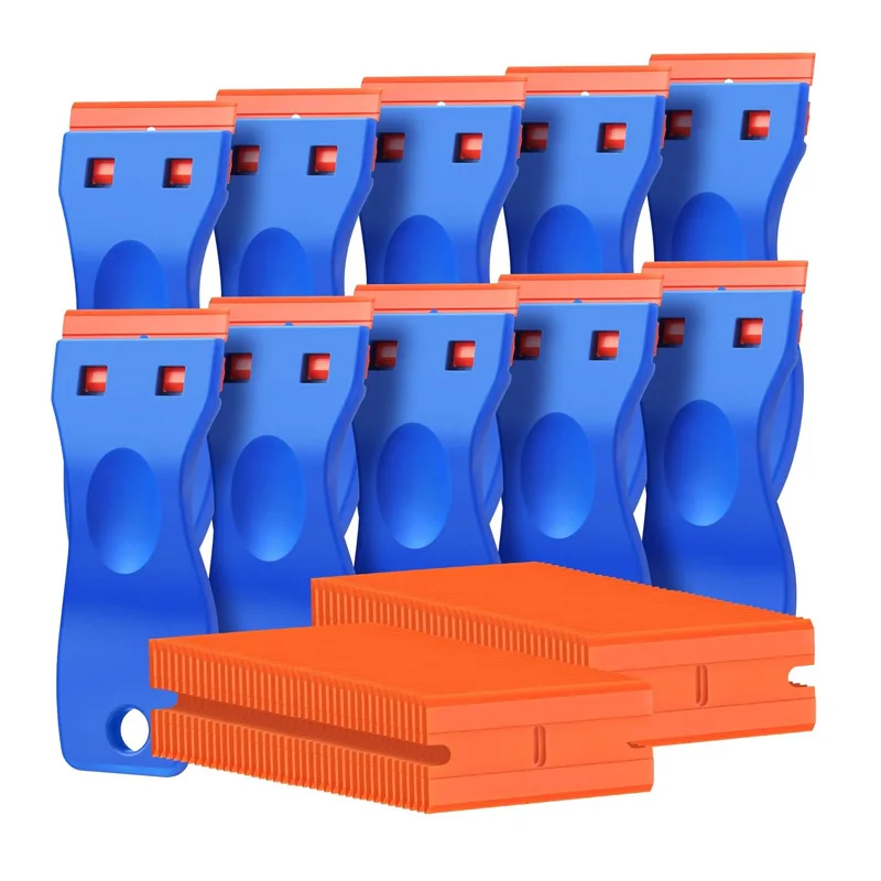 Plastic Razor Blade Scraper Remove Label Tool Forwithout Scratches Adhesive Remover for Stickers Paints on Window Car Glass