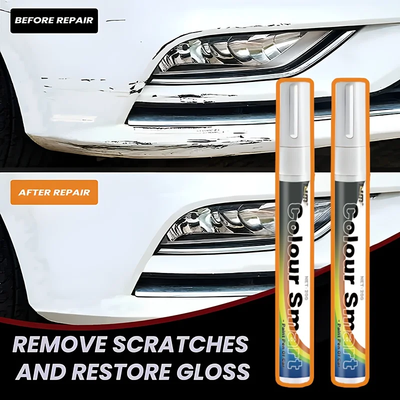 Car Scratch Repair Paint Pen - White Quick-Drying Paint, Quickly and Easily Repairs Scratches, Single-Layer Coating, Surface Rep