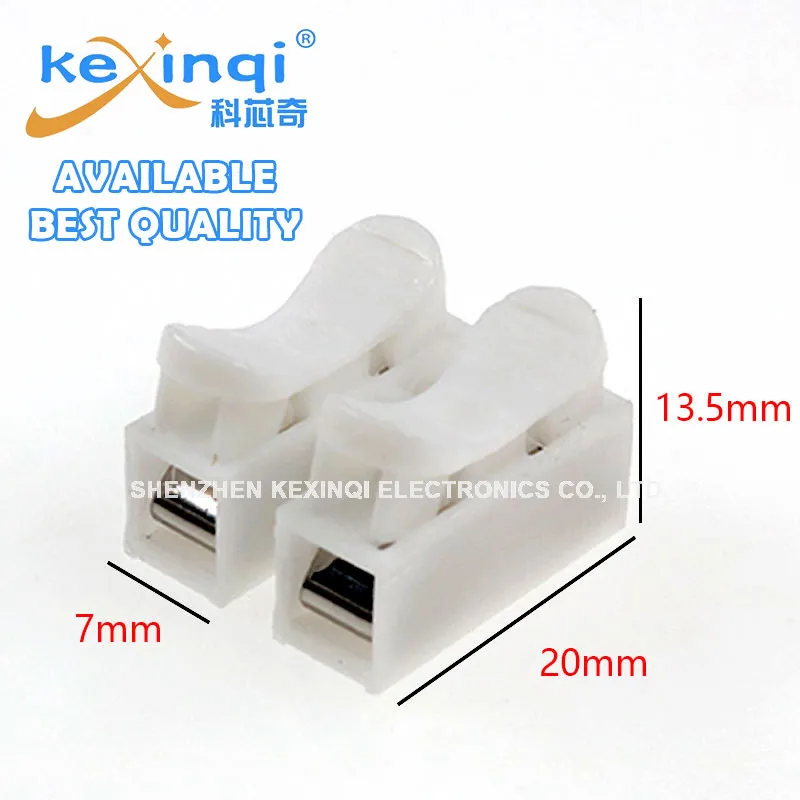 (20pcs) CH-2 CH-3 Spring Wire Quick Connectors Electrical Crimp Terminals Block Splice Cable
