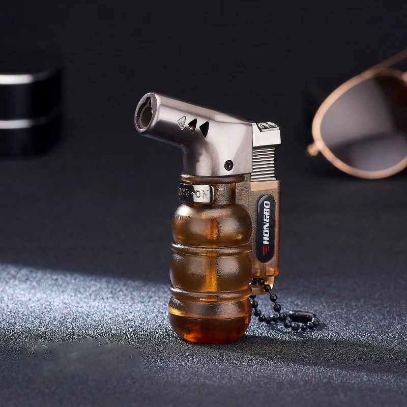 Turbo Jet Windproof Spray Gun Visible Butane Gas Lighter Cigar Pipe Cigarette Accessories Outdoor Camping Ignition Tool