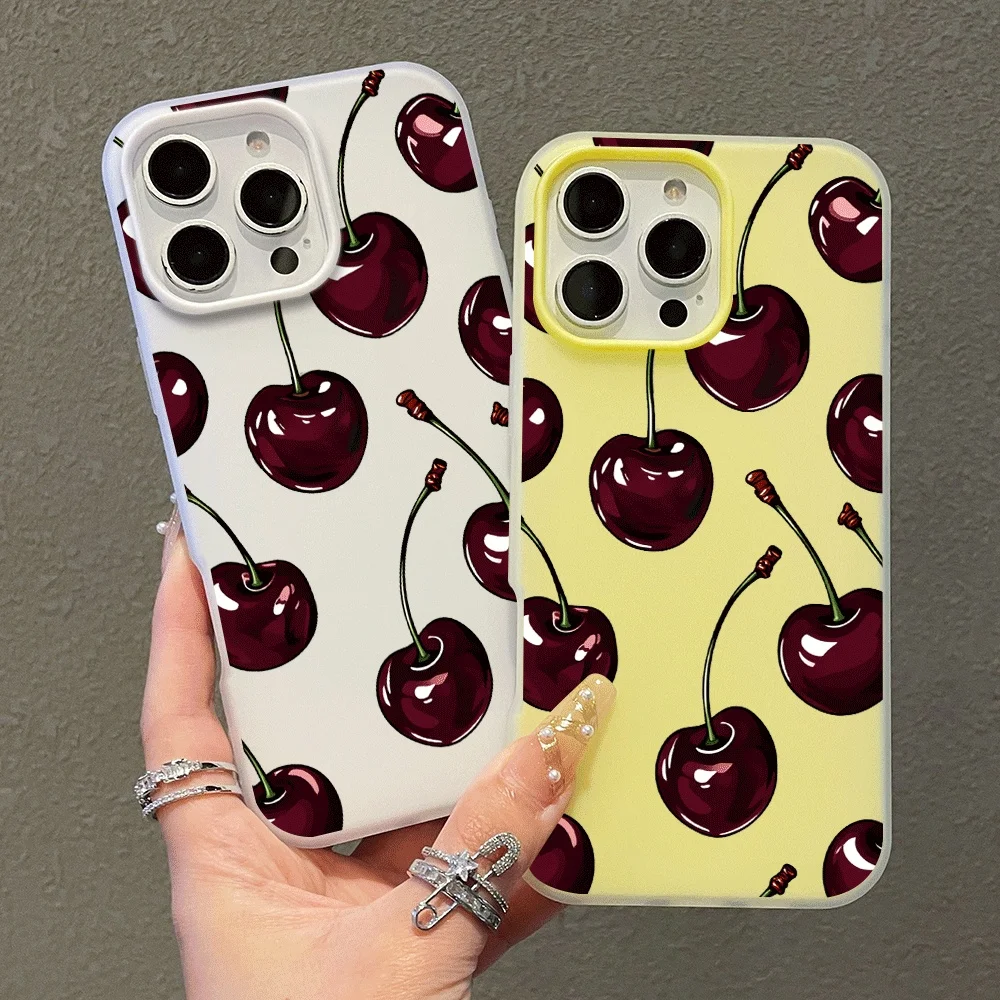 Funda INS Cheery para iPhone 17 Pro 15 16 14 Pro Max Plus, Carcasa para iPhone 13 11 12 ProMax XS XR 7 8 Plus, Colores Pastel