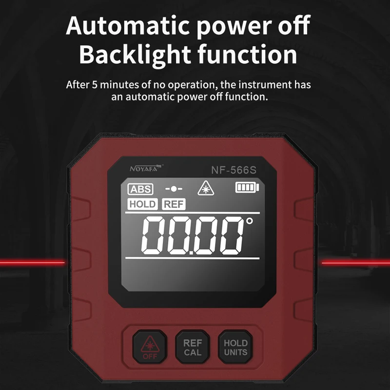 NF-566S أداة قياس الزاوية الامتزاز المغناطيسي عالية الدقة المنقلة الميل الرقمي