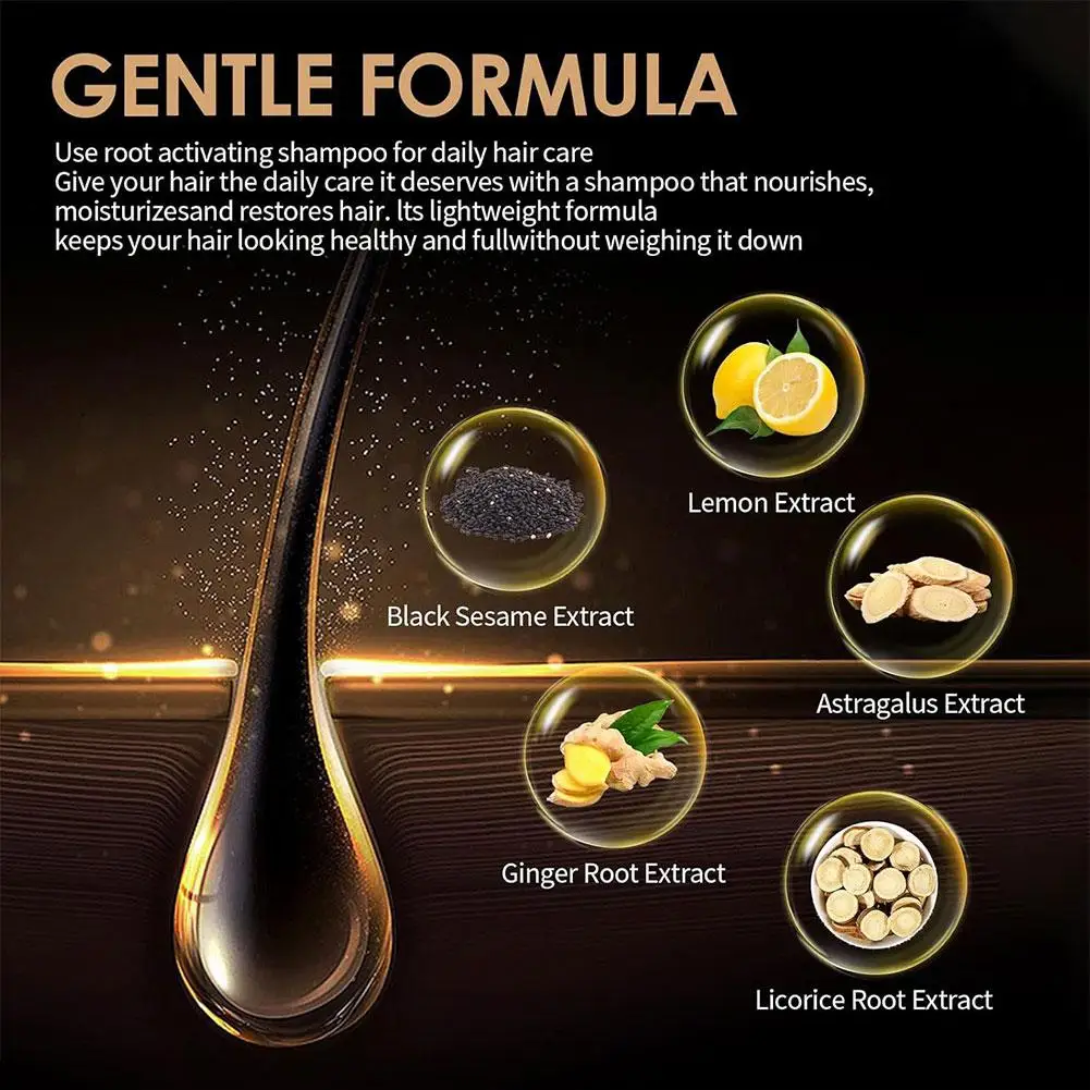 100 مللي شامبو منشط الجذر المتقشف إعادة نمو الشعر مضاد لتساقط الشعر تنظيف لطيف رقيق بلسم الشعر تدليك العناية بفروة الرأس #3