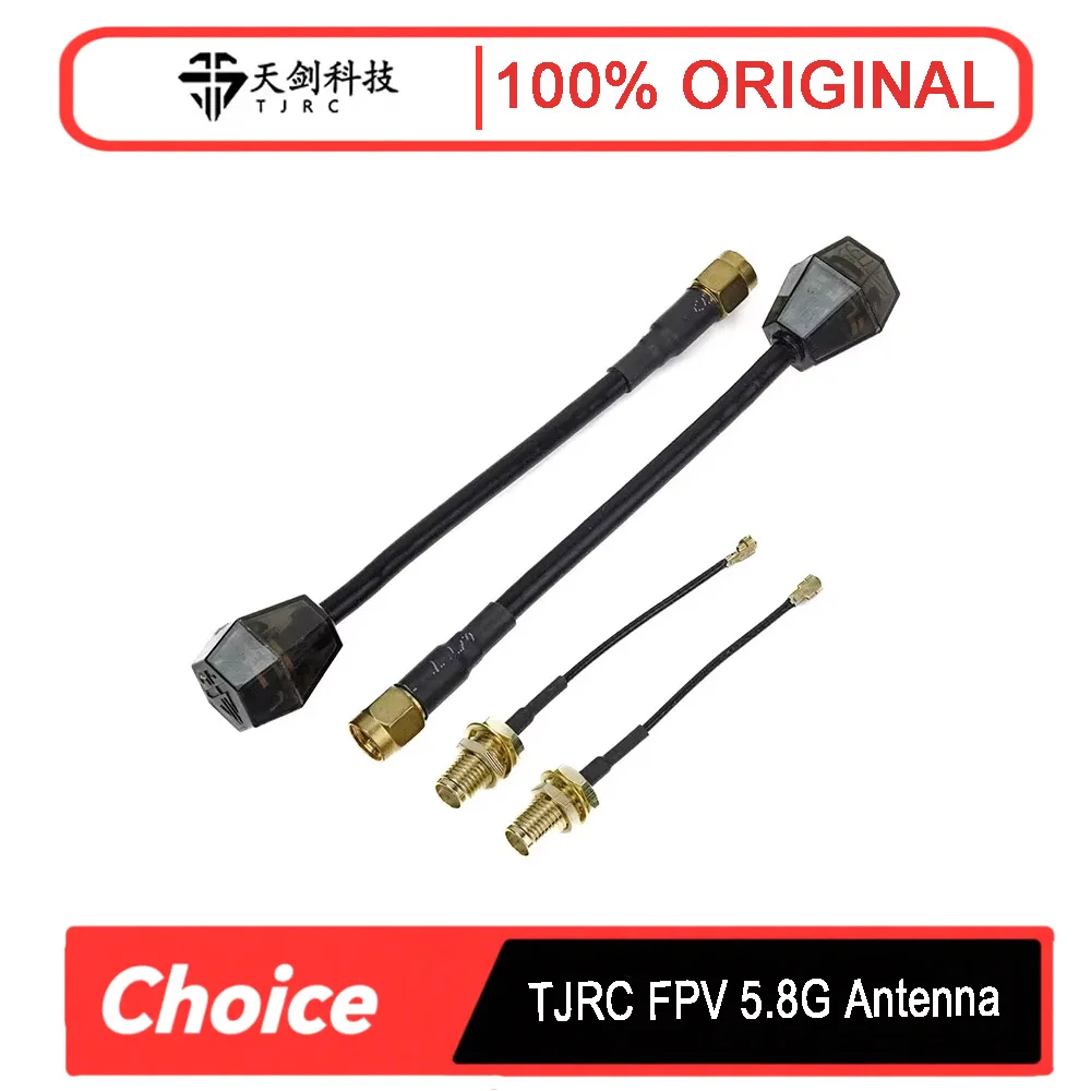 Antenne LHCP TJRC FPV 5.8G (100 mm/180 mm, compatible SMA vers UFL)-O4 PRO, gain élevé, stabilité du signal pour drones FPV longue portée