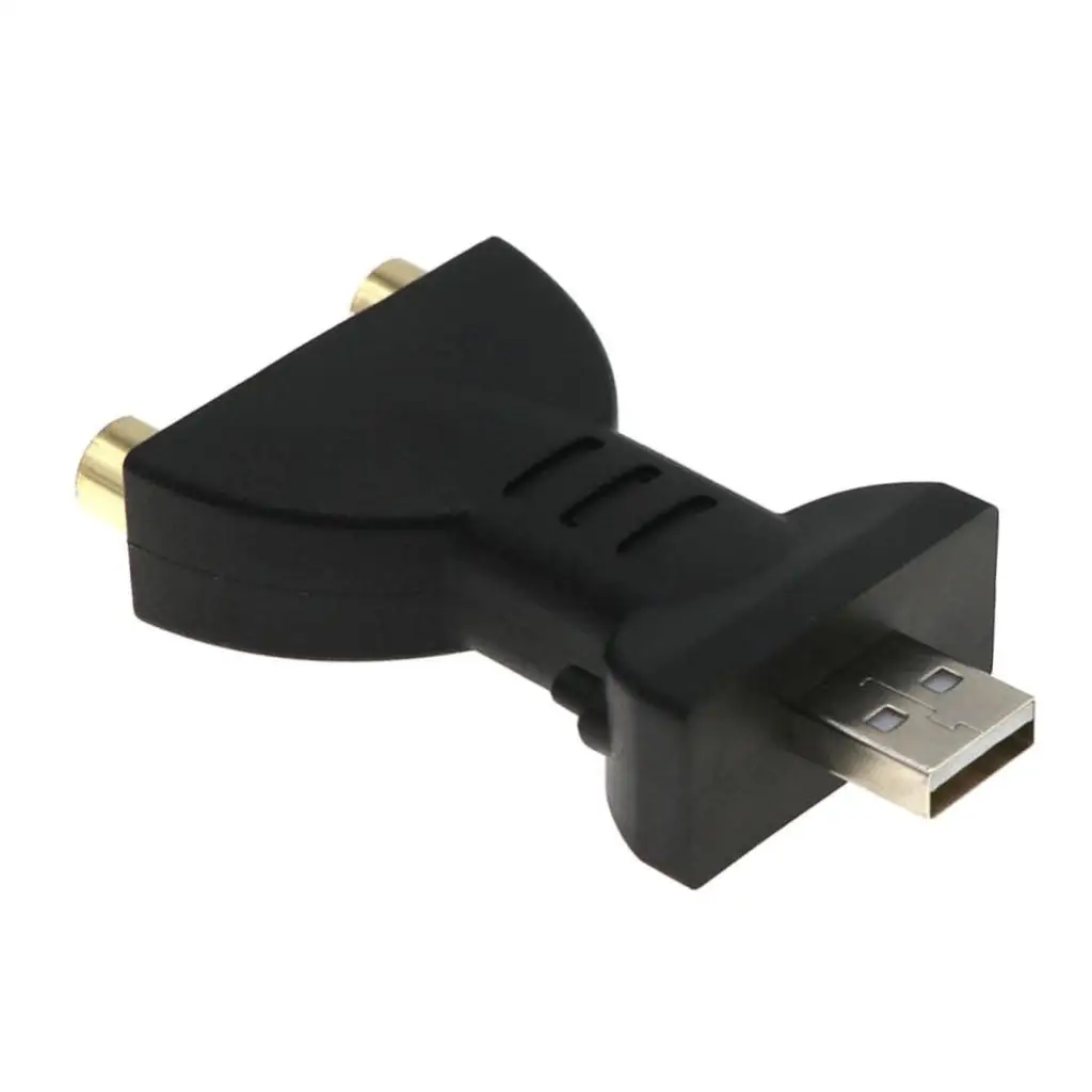 

USB to 2x Chinch RCA Converter Adapter Splitter Converter for TV VHS VCR DVD