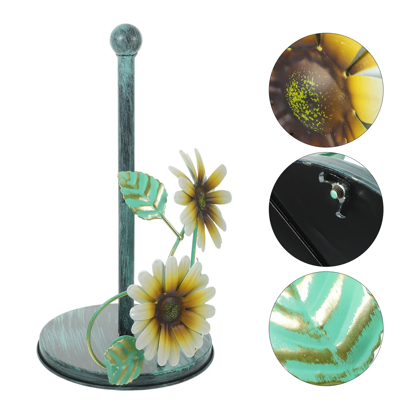 Wrought Iron Accessories Paper Towel Holder Tissue House Decorations for Home Stand Metal