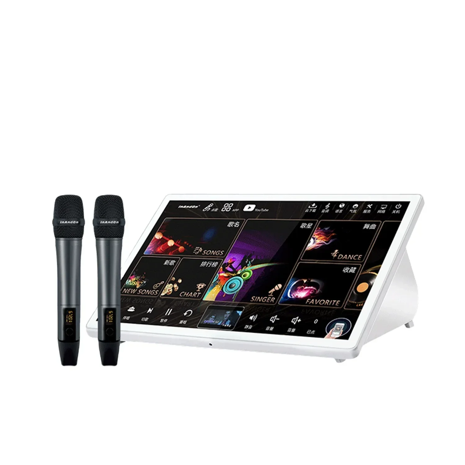 15.6 Inch 5 In 1 4T Large Capacity Karaoke Machine Mobile Phone Song Selection Home KTV Stereo Audio Playback Entertainment