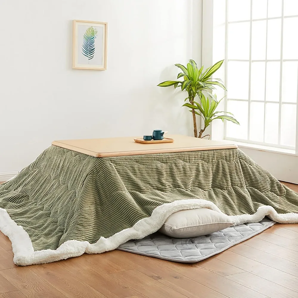 

Kotatsu Table with Heater and Blanket,Wooden Folding Table,Winter Stove Table with Japanese Futon Comforter for Livingr