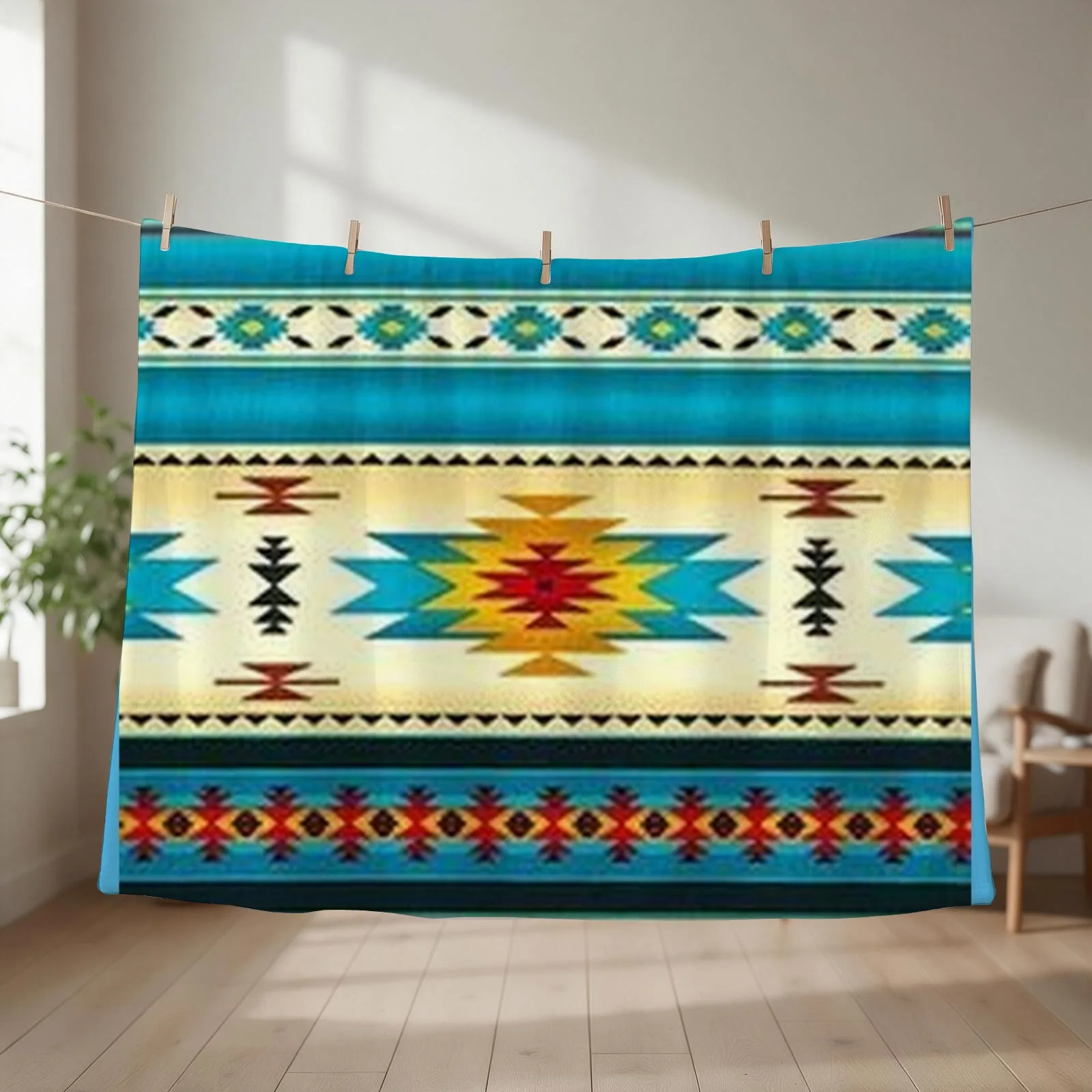 native patterns Throw Blanket Soft Flannel Fabric Blankets For Bed Furrys Blankets