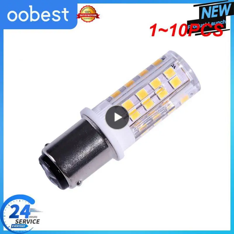 1~10PCS Ba15d Double Contact Bayonet Base LED Corn Bulb LED Light Bulb 220V For Sewing Machine Pfaff, Singer, Privilege, Bernina
