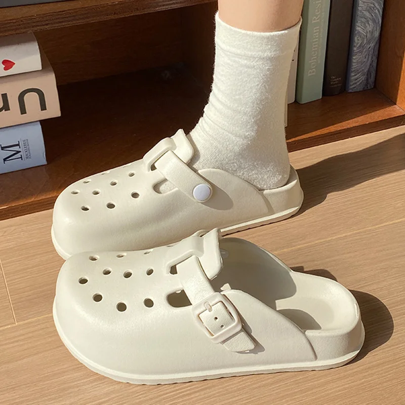 Weiche Wolken-Dicksohlen-Clogs für Damen – Rutschfeste, wasserdichte EVA-Strandsandalen für den Sommer 2026 – Leichte Pantoletten für Frauen
