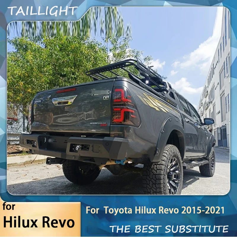 Factory LED Tail Lamp forToyota Hilux Revo Rocco 2015-2021 Cool Start Light with New Condition Hilux Taillight