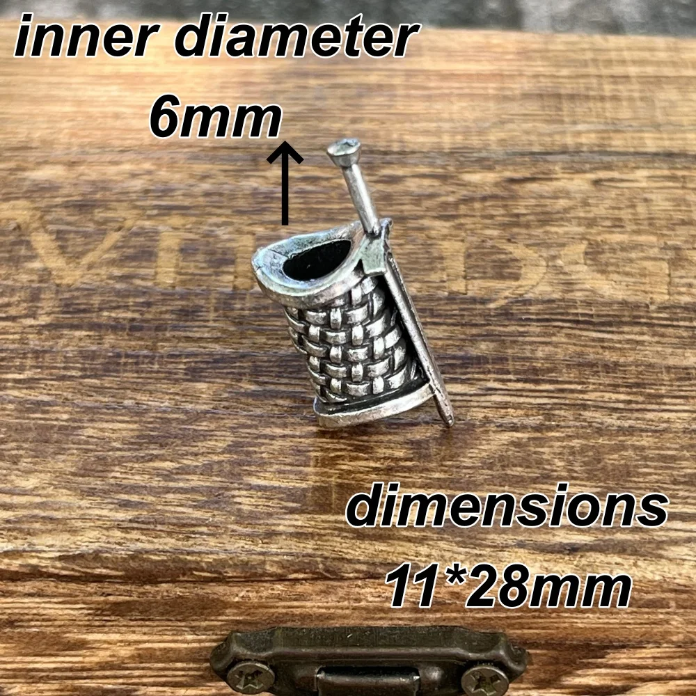 

1pcs Angel's Sword Bead Hair Beads For Braids Beard Viking Jewelry Nordic Runes Accessories For Bracelet Craft Diy Making Gift