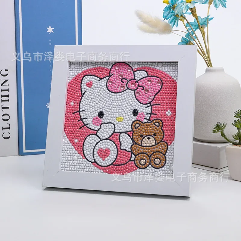 New Sanrio Diamond Painting 5DPom Pom Purin PochaccoDIY Mosaic Full Round Diamond Cross-stitch Children\'s Room Decoration Toy