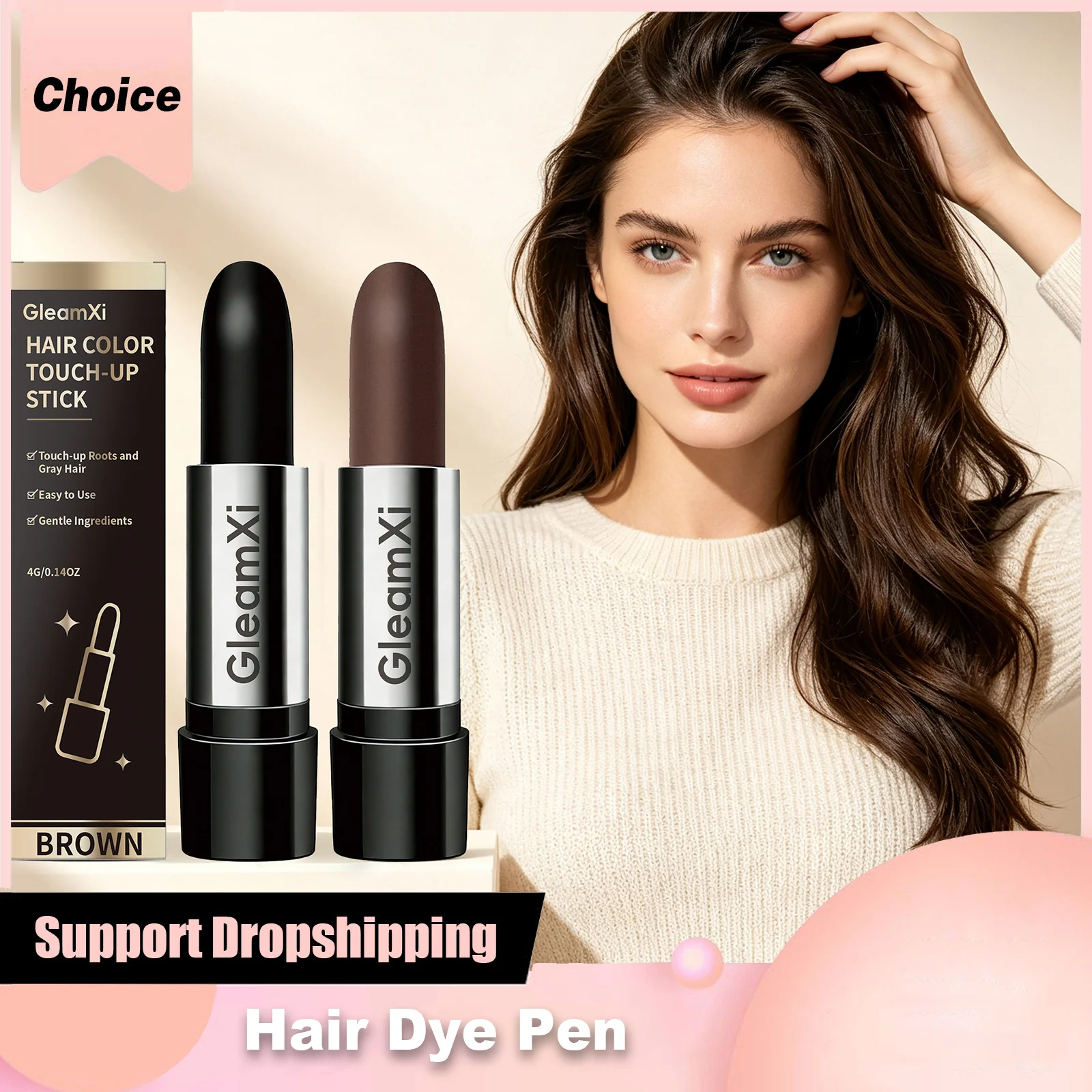 Hair Dye Pen Temporary Root Touch up Waterproof Sweatproof Hairline Repairing Covering Grey White Hairs Hairline Concealer Pen