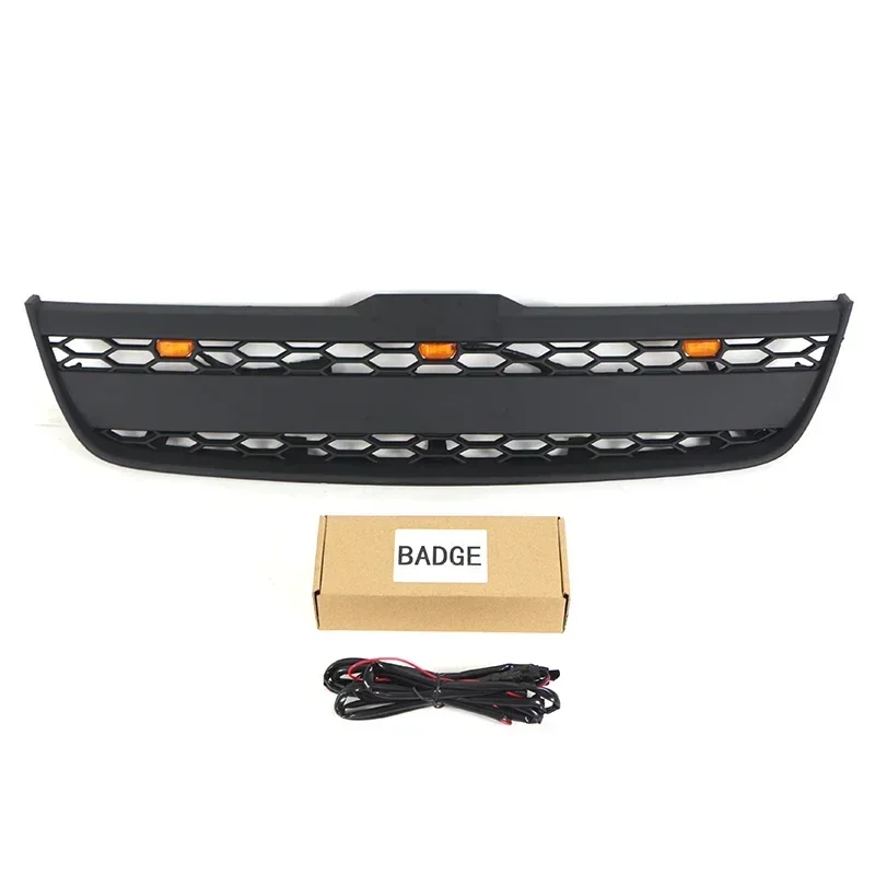 Suitable for 2010  2011  2012  2013 Ford Transit Connect grille with LED lights modified car front bumper grill accessories