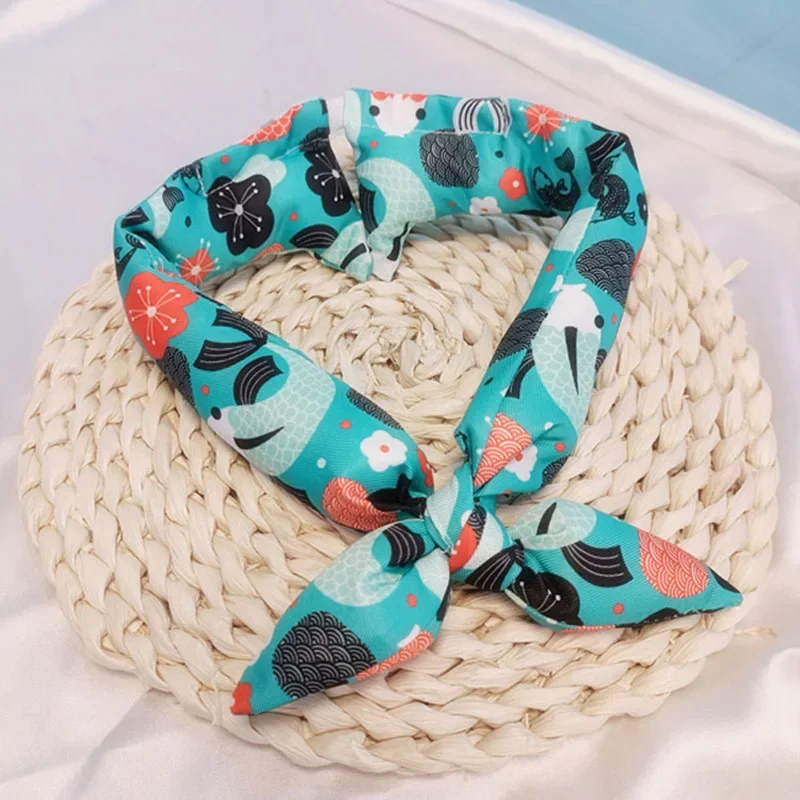 Dog Bandanas Akita Shiba Scarf Soft Collar Washable Bow Accessories Japanese farmhouse Style Cotton dogs Bibs Pet Fashion