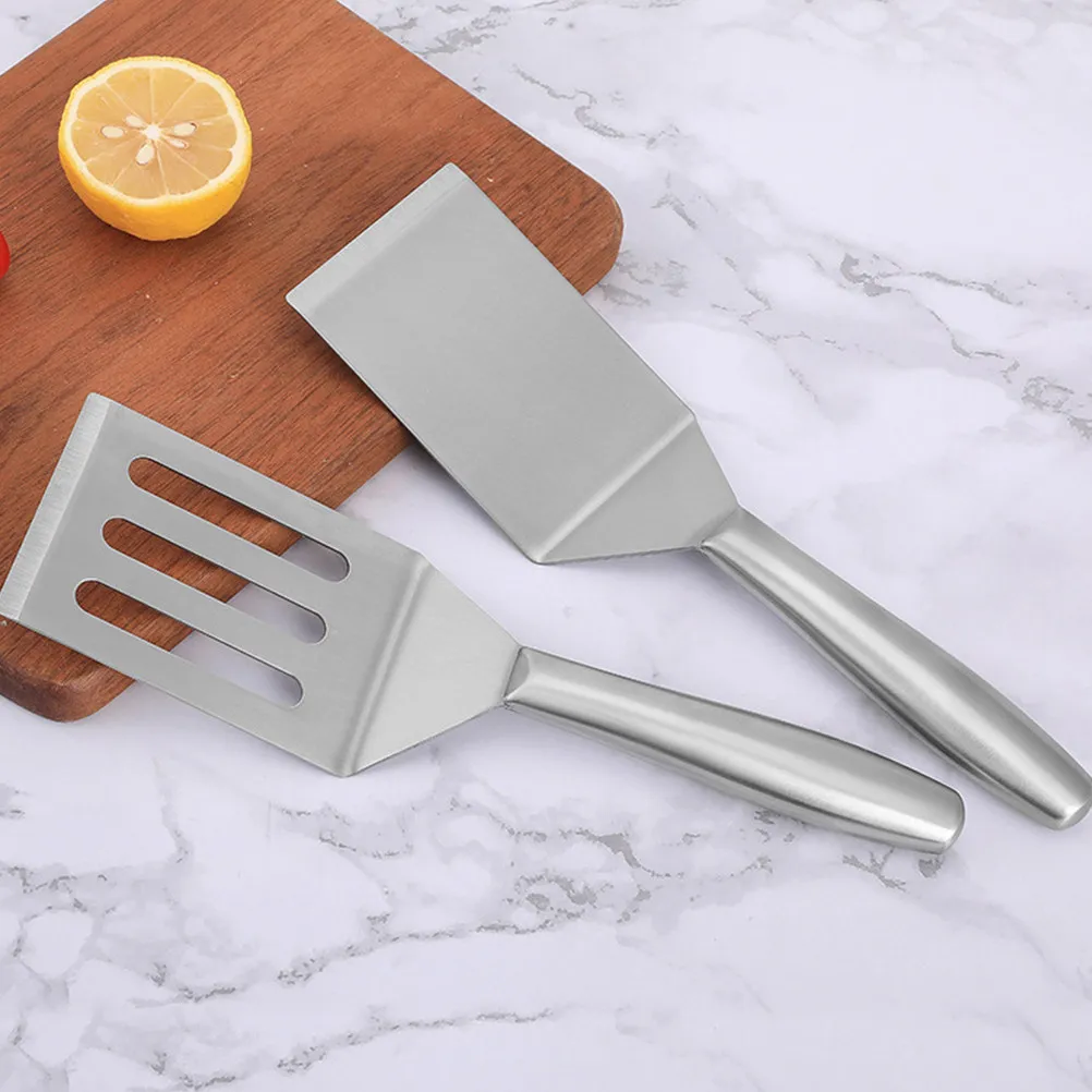 Steak Frying Spatula Stainless Steel Spatulas Cooking Food Flipper Kitchen Spatula Turner Serving Tools Scraper Spatulas Cooking