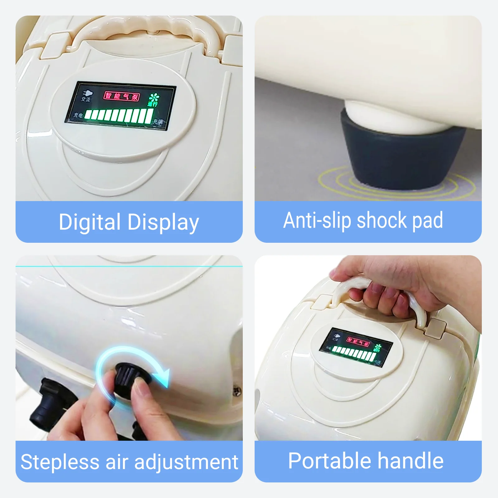 260L/Minute 500W Rechargeable AC DC Portable Battery Air Pump Aquarium Oxygen Aerator For Aquaculture Machine Aerators