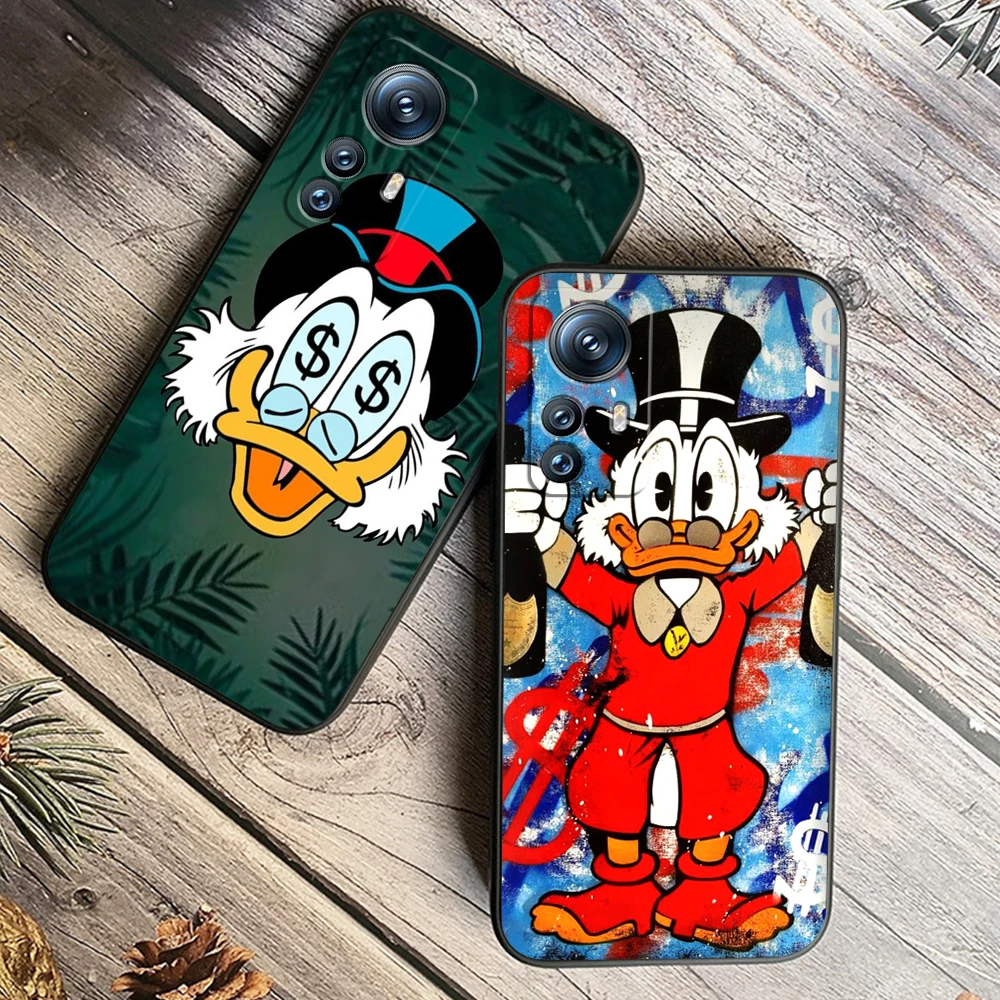 Disney McDuck Scrooge Cool For Xiaomi Mi 13T 13 12T 12 11T 11i 11 A3 10T 10 9 Pro Lite Ultra 5G Black Soft Phone Case