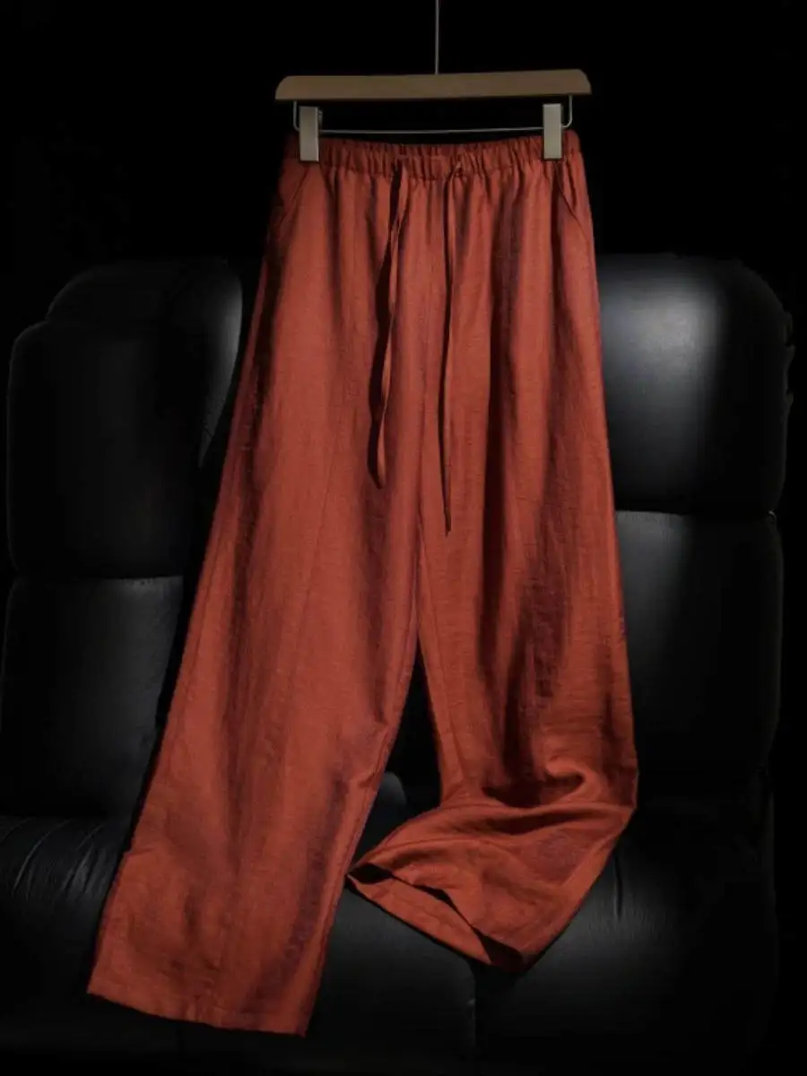 

Женские летние тонкие свободные брюки с высокой талией и широкими штанинами, прямого кроя, повседневные, с эффектом похудения, с декоративными элементами