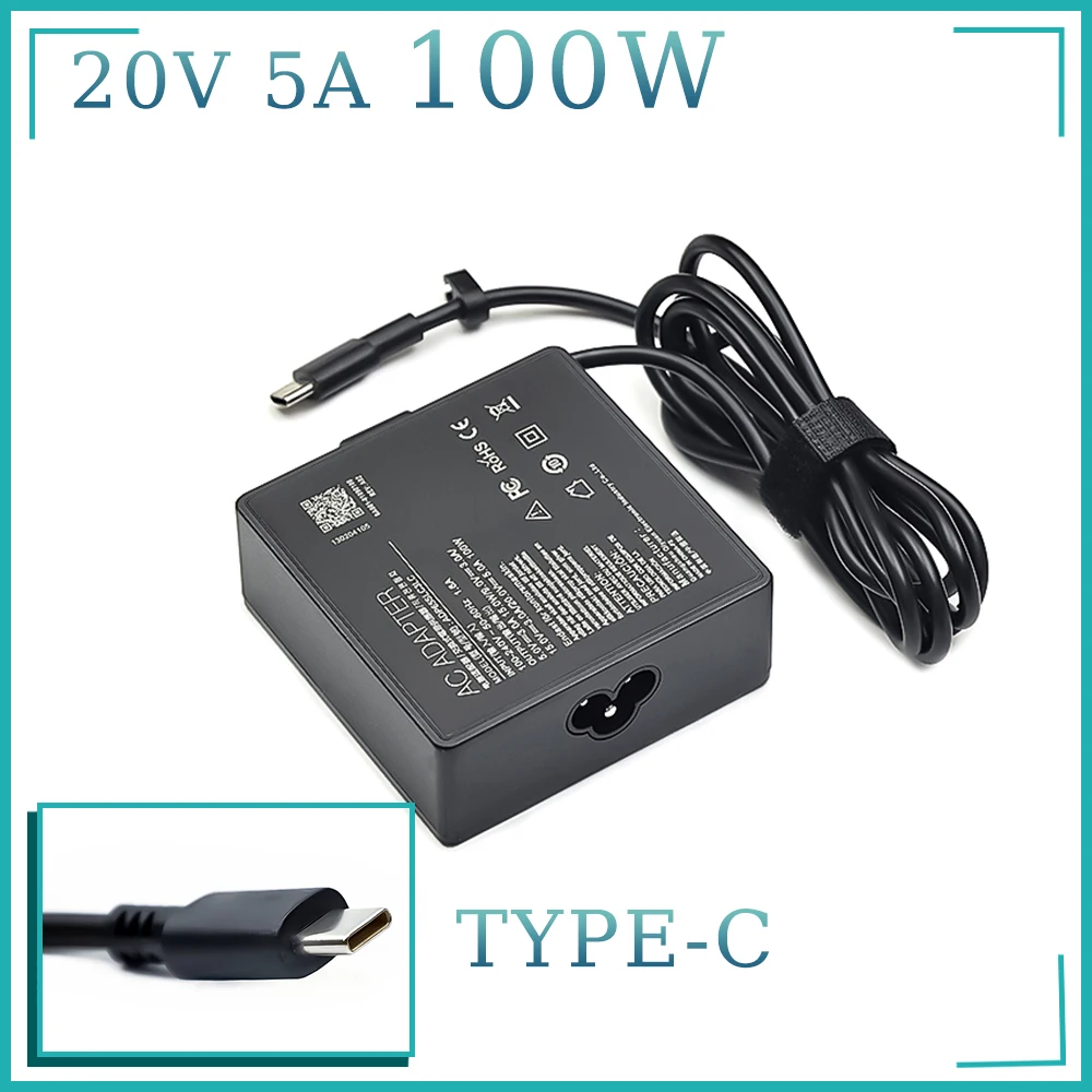 20V 5A 100W USB Type C AC Adapter Laptop Charger For Asus Zenbook 14 Flip OLED UN5401 UN5401RA UN5401QA UP5401EA UP5401ZA Power