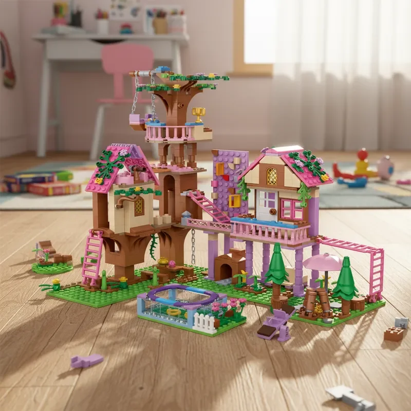 الإبداعية حلم الصداقة شجرة البيت اللبنات عرض الغابات DIY منضدية زينة عيد ميلاد هالوين عيد الميلاد الهدايا #1