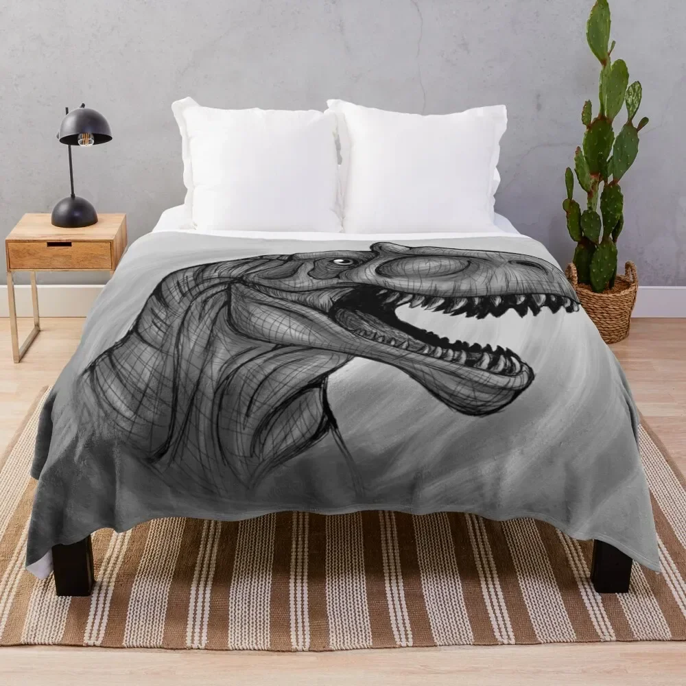 

Allosaurus Sketch Throw Blanket valentine gift ideas sofa bed Blankets