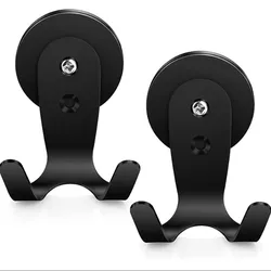 Wreath Hook Heavy Duty Magnetic Hooks Stainless Steel Magnet Holder for Refrigerator Metal Door BBQ Grill Tool Box 2pcs Black