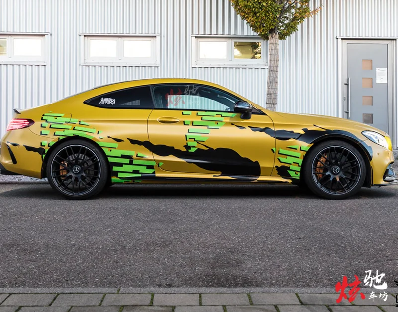 

New Car Sticker Vinyl Accessories FOR E Class AMG E 350 COUPE Camouflage Personality Sports Decorative Film