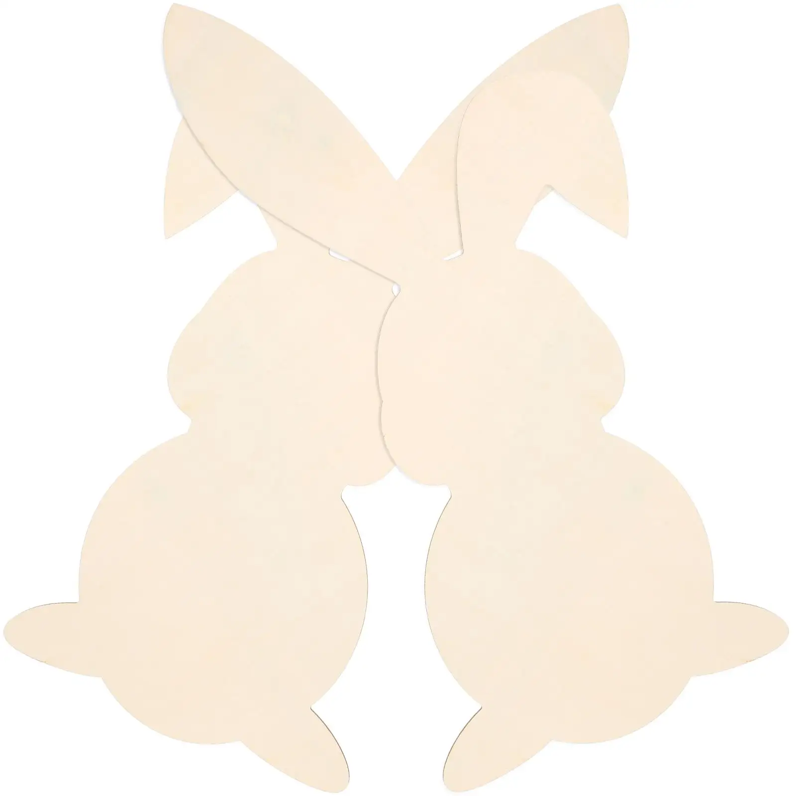 

2 Pcs Easter Ornaments Mini Large Decoration DIY Wood Slices Blank Kids Toys Graffiti Wooden Chips