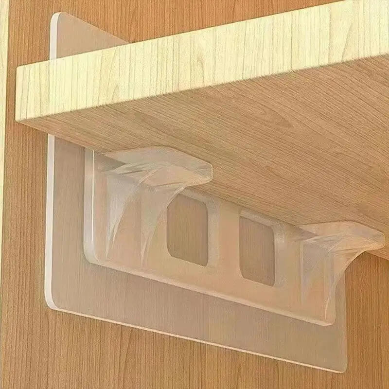 4/6/12 Self Adhesive Shelf Support Pegs Shelf Clips No Drill Cabinet Divider Brackets for Clapboard Shelf Board Heavy Duty