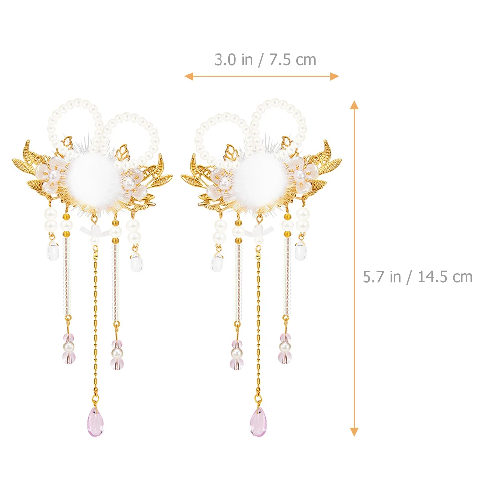 

Rabbit Ears Hairpin Pearl Clip Bunny Clips for Women Girls Imitation Pearls Dangle Tassel Hair Accessories Stylish Elegant