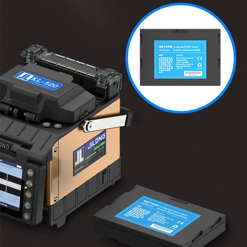 Imagem -04 - Jilong Kl520 Fibra Óptica Fusão Splicer Motors Núcleo Óptico Soldador Splicing Máquina Vfl Opm Tool Kits