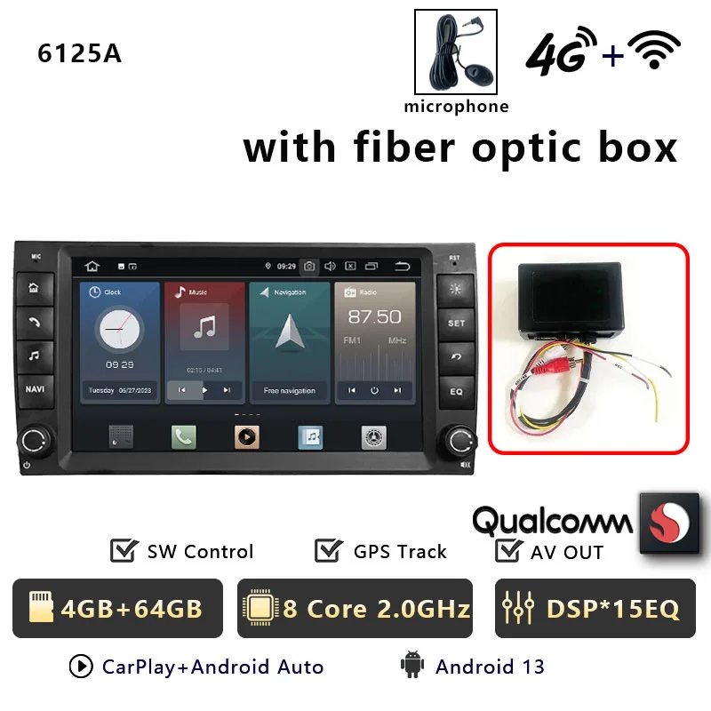 CHSTEK Android 14 Multimedia Speler voor Porsche Cayenne 955 957 9PA 2002-2010 Carplay GPS Autoradio Stereo WIFI 4G BT