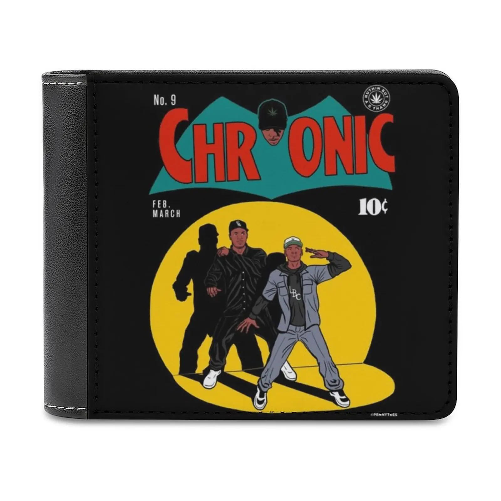 

Chronic Leather Wallet Credit Card Holder Luxury Wallet Dr Dre Dogg Death Row Gangsta Rap Hip Hop 90S 1990S Nostalgia