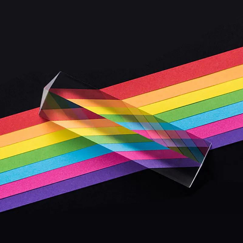 Triangular Prism Rainbow Prism Crystal - Photography Physics Light Experiment - Natural Science Kids' Light Experiment Prism