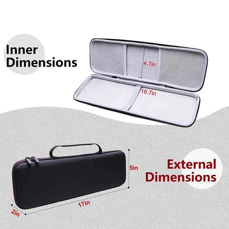 Estojo rígido LTGEM EVA para teclado Apple Magic com bolsa de armazenamento para transporte de teclado numérico