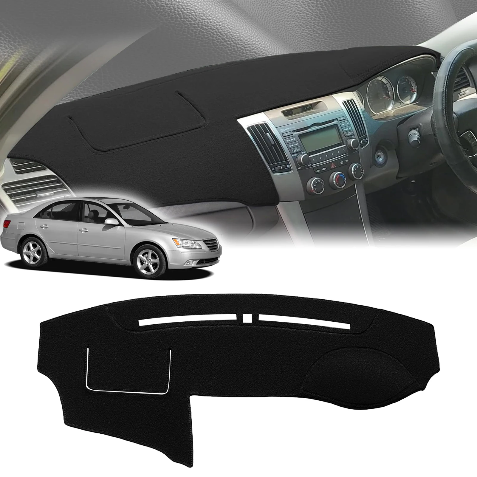 

fit for Hyundai Sonata 2009 2010 Car Dashboard Anti‑UV Sunshade Cover Non‑Slip Protective Mat Dash Pad Auto Accessories