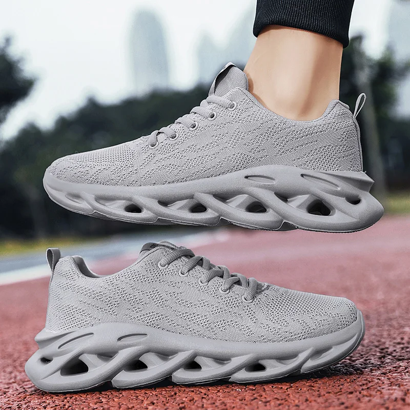 Mens Walking Shoes Solid Color Sneakers Men Outdoor Lightweight Breathable Multi-sports Training Shoe Platform