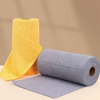 20PCS/Roll Absorbent Microfiber Towel Household Kitchen Replacement Non-stick Oil Dish Rags Reusable Cleaning Wipe