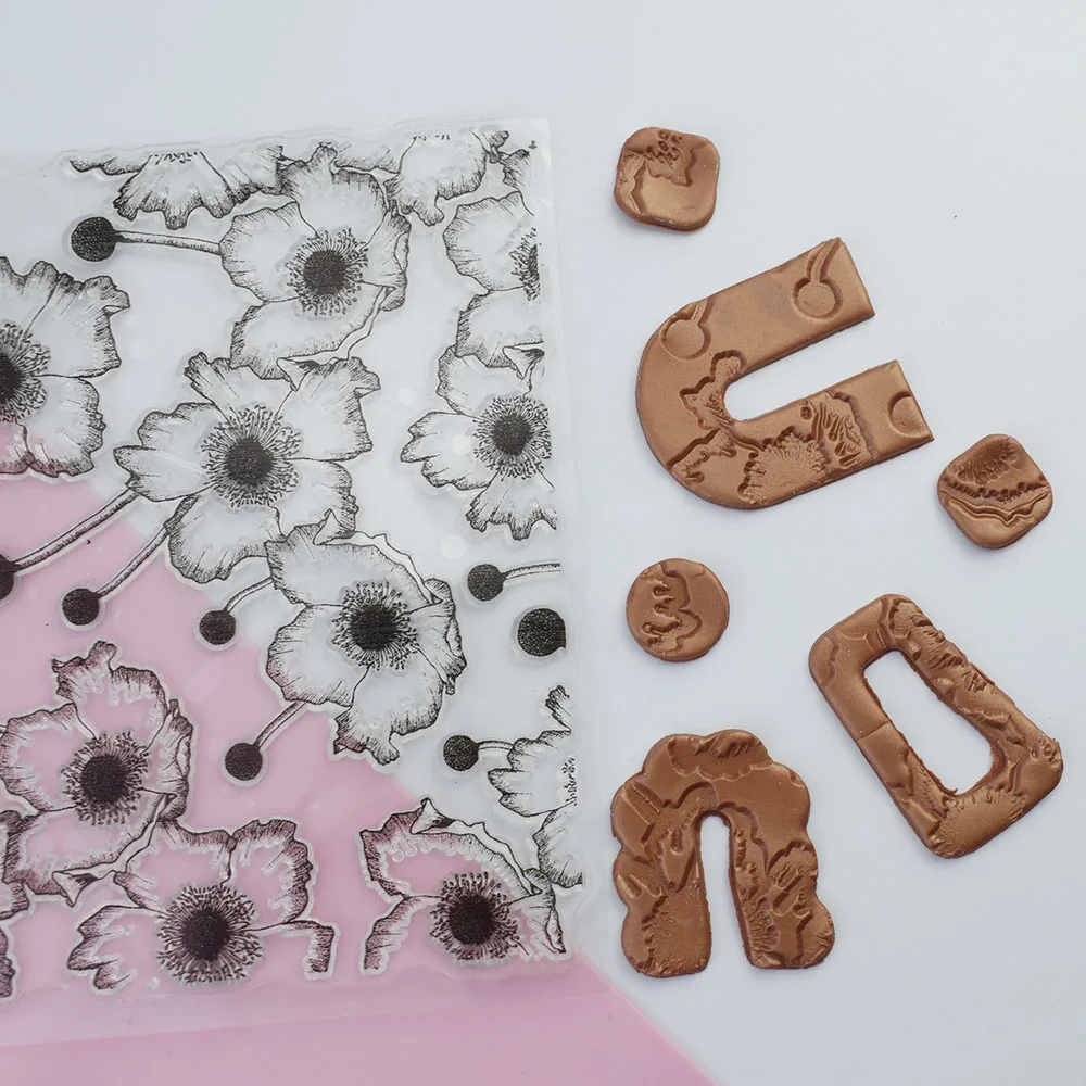 36 Design Polymer Clay Texture Stamp Sheet Flower Pattern Clay Jewelry DIY Supplies Embossing Mat Sellos Para Arcilla Polimeri