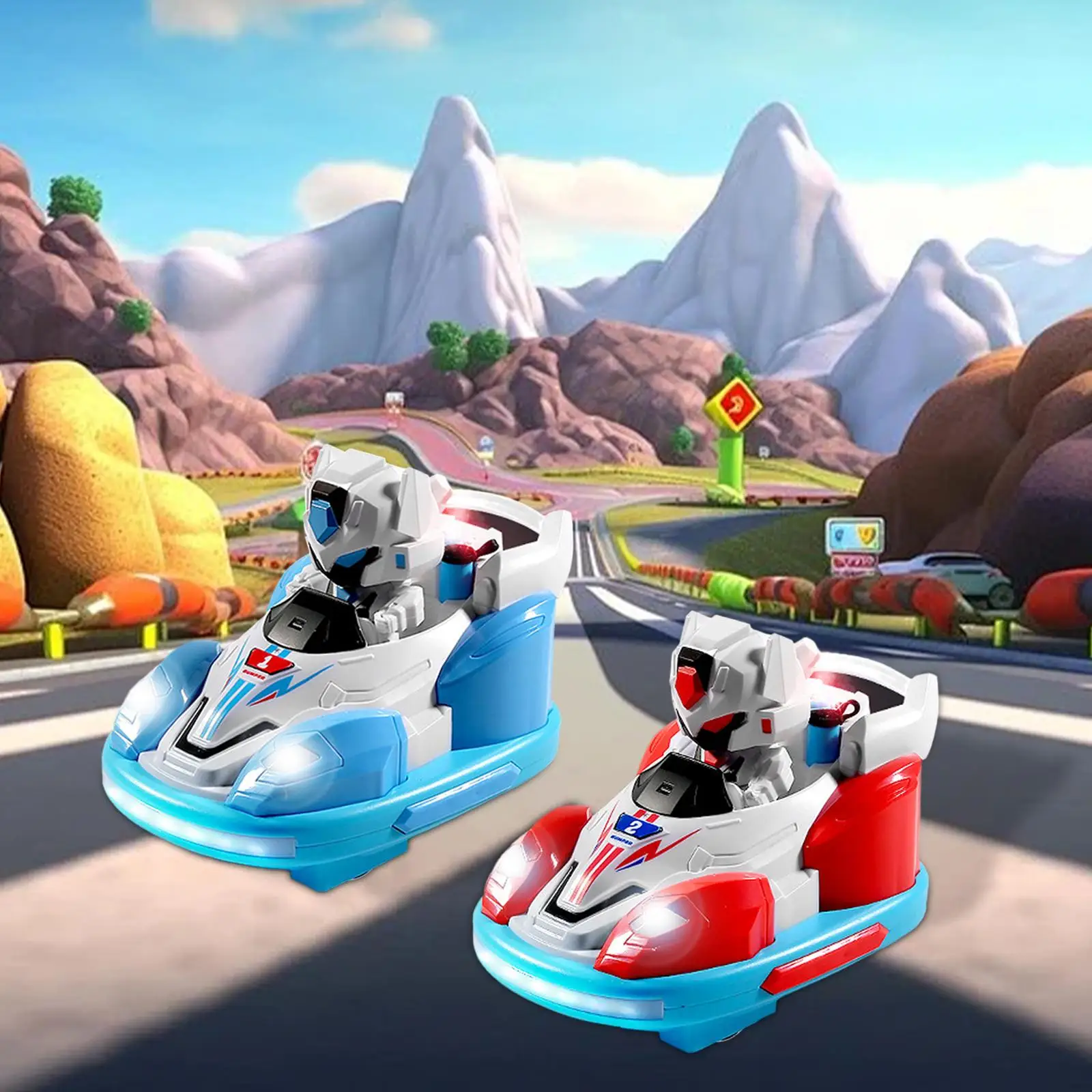 

Boys Race Bumper Car Toy 2 Players RC Battle Race Car Set for Children Kids