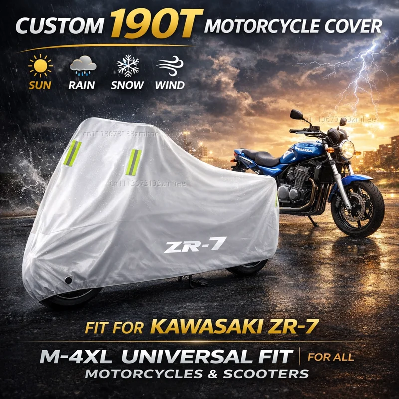 

Чехол для мотоцикла Kawasaki ZR-7/S ZR7 ZR7S 1999-2003, водонепроницаемый, сверхпрочный, для улицы, защита от дождя, пыли и солнца