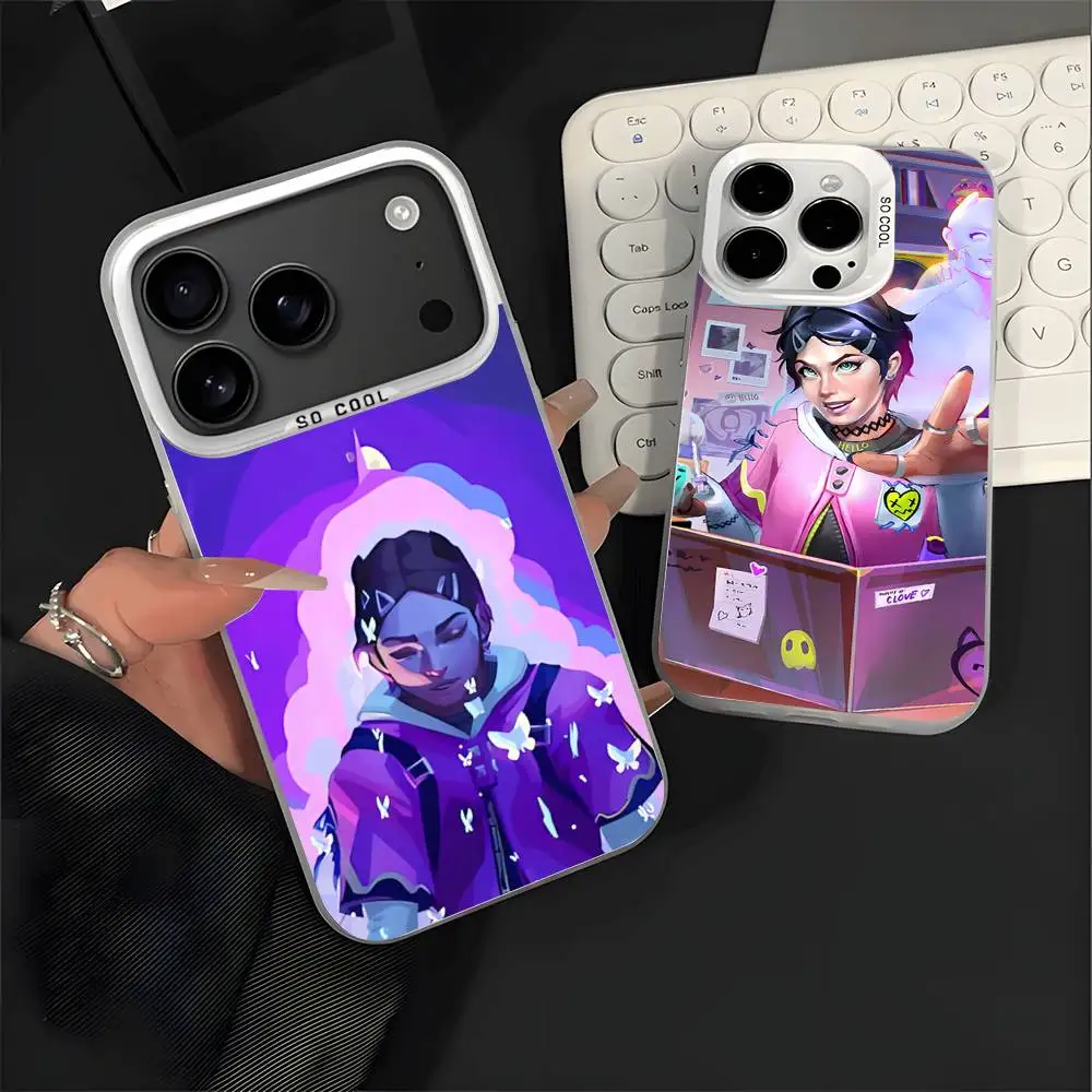 

Clove V-Valorant-S Game White Matte Shockproof CoverPhone Case For iPhone 17,16,15,14,13,12,11,Pro,XS,Max,Plus,Mini,SE4,E